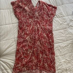 Zara Red and Cream Abstract Dress